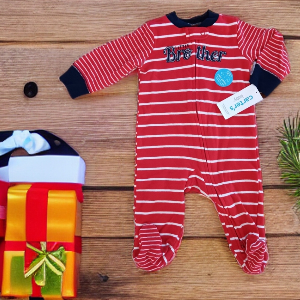NWT Carter's Little Brother Coverall Footie Sleeper SIZE 6M